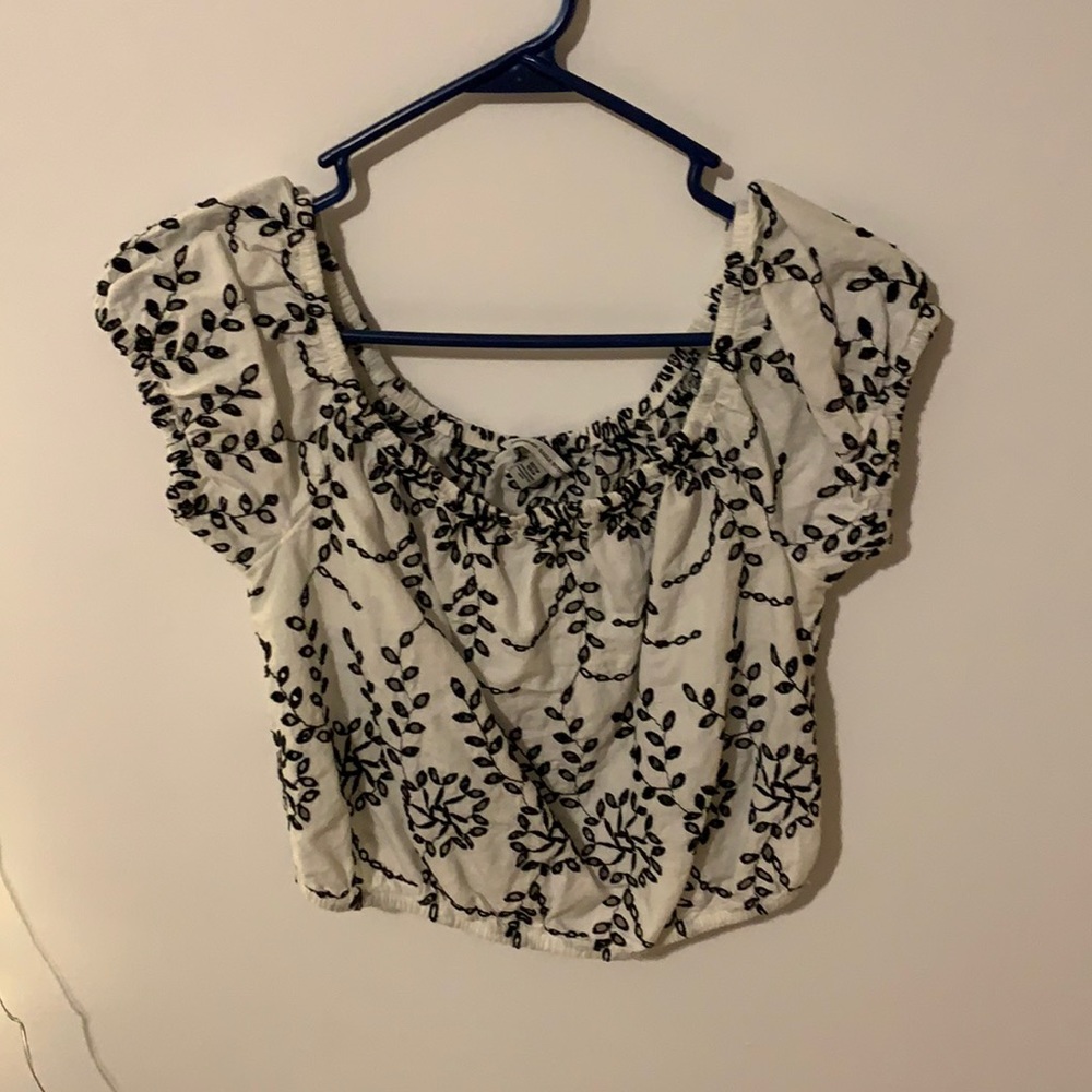 over the shoulder crop top